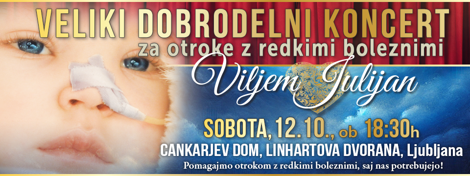 Veliki dobrodelni koncert VILJEM JULIJAN - Nakup vstopnic 